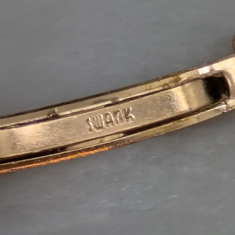 Vintage Swank Gold Tone Sword Tie Clip Sabre Design Men's Accessory 1950 Cutlass